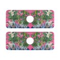 thumbnail image 7 of Yayeee Faucet Mat for Kitchen Sink 14.7" Diatomite Long Splash Guard Pad, White Vibrant Flowers, 2 Pack, 7 of 7