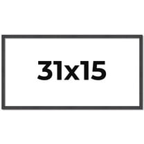 31x15 Rustic Brown Real Wood Picture Frame Width 0.75 inches | Interior Frame Depth 0.5 inches |