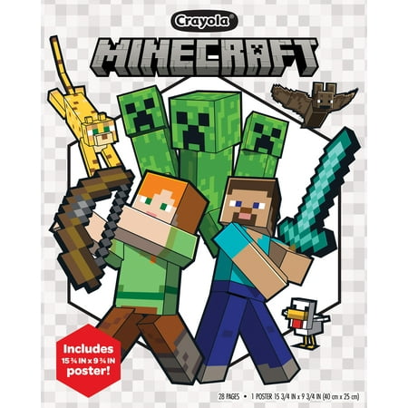 Crayola Minecraft Loose Leaf Coloring Pages, 28 Pgs, Aged Up Coloring, Minecraft Gifts for Gamers and Kids Ages 8+