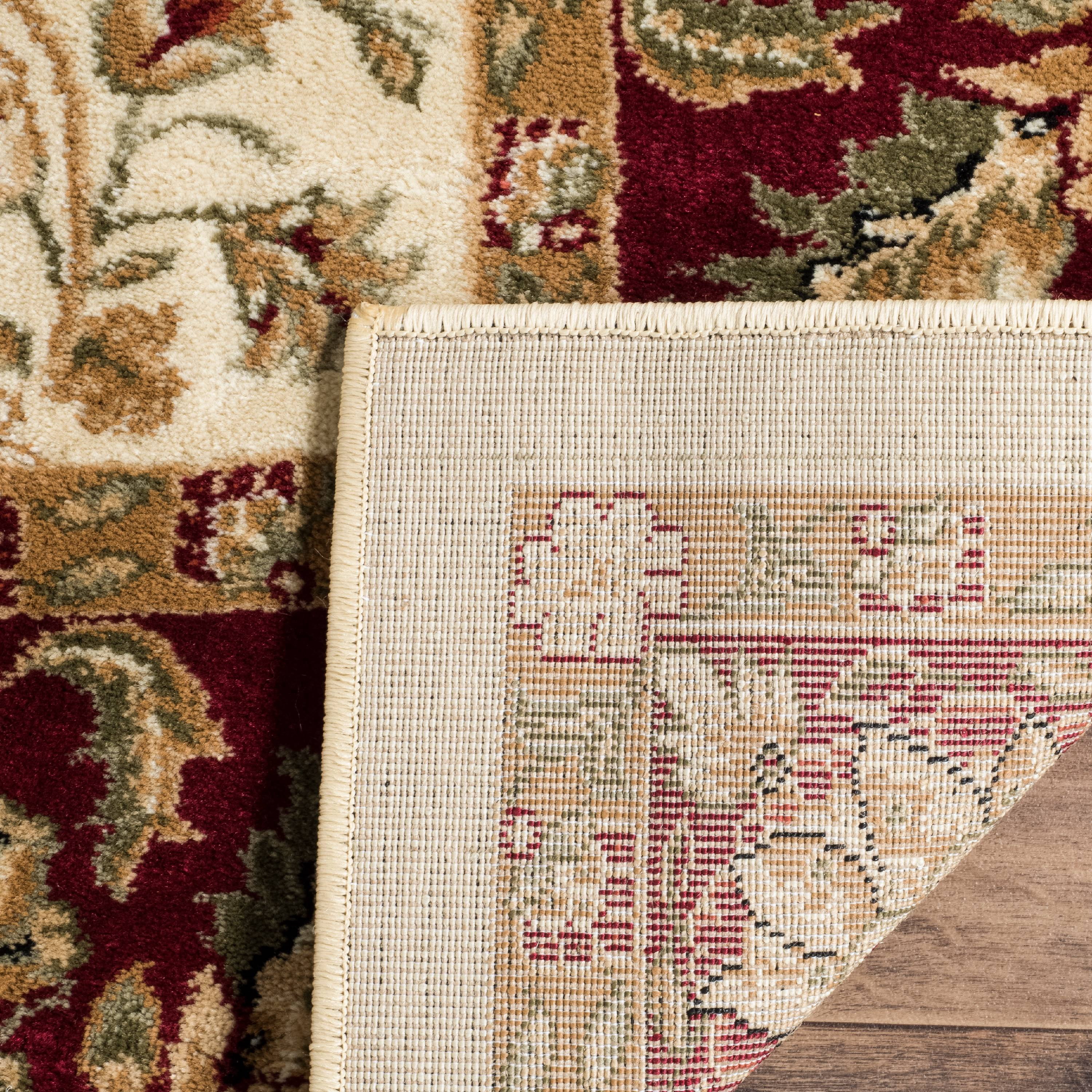 SAFAVIEH Lyndhurst Lillian Traditional Floral Runner Rug, Ivory/Red, 2'3" x 14'