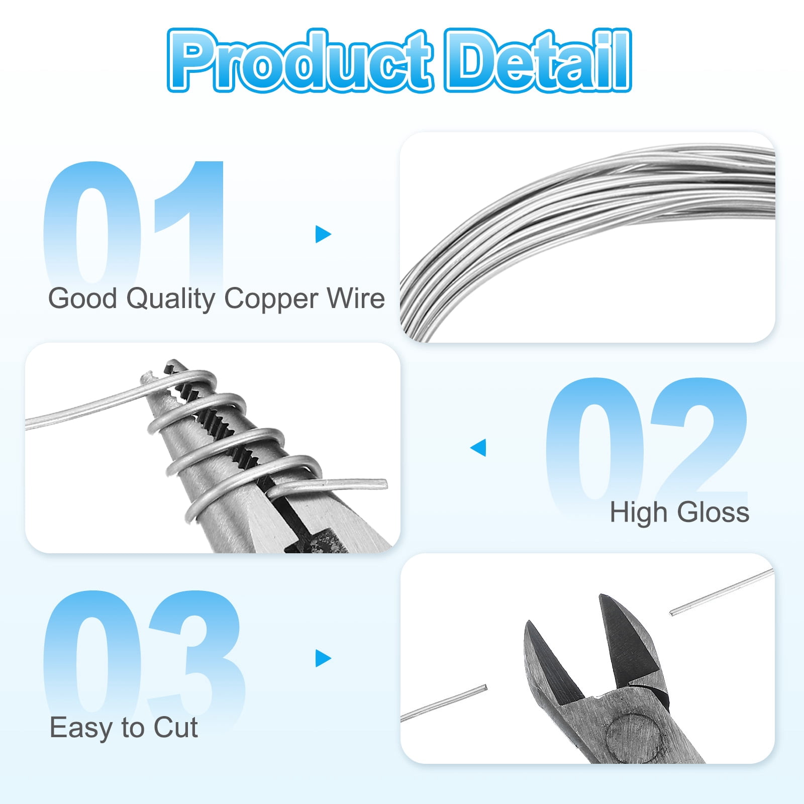 Uxcell 100m 0.6mm Aluminum Craft Wire for DIY Jewelry Making Beading Floral 2 Pcs
