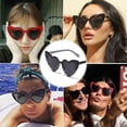 thumbnail image 5 of Gafas de sol grandes de la moda de la calle de las gafas de sol del marco del corazón del melocotón, hechas de PC, 5 of 5