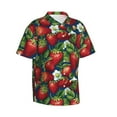 thumbnail image 2 of Easygdp Strawberry2 Men's Hawaiian Shirts Print Lapel Short Sleeve for Beach, vacation, party, casual occasions - XX-Large, 2 of 9
