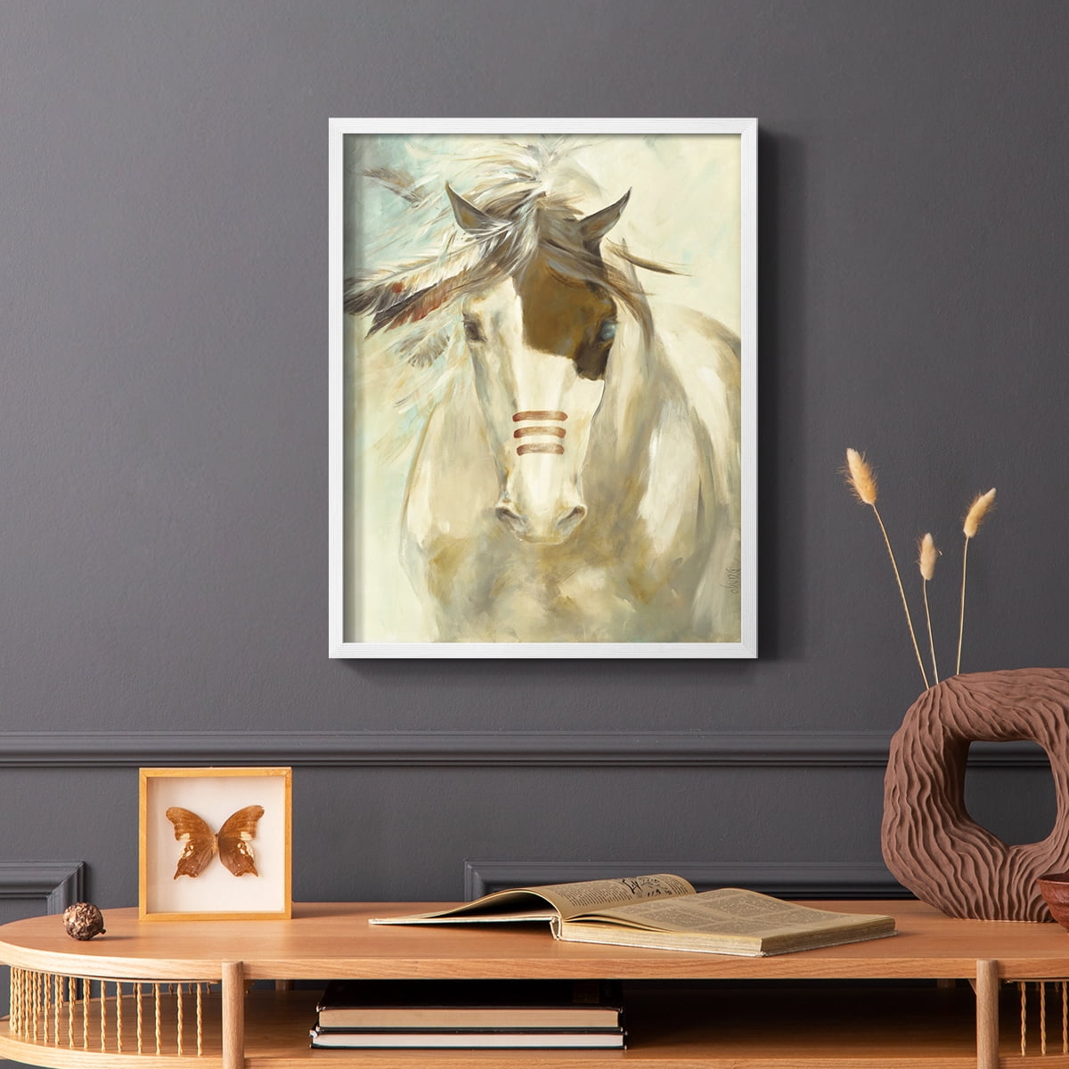 Warrior Framed Print in White Solid Wood 11 x 14 Framed Print
