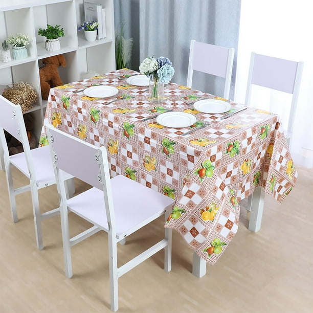 Tablecloths Rectangle PVC 54" x 79" Table Cover Party Camping Table