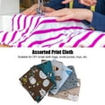 thumbnail image 2 of Ccdes Printed Cloth,Cotton Cloth,50x40cm 6Pcs Cute Cartoon Bear Fish Pattern Printed Cotton Fabric Assorted Cloth DIY Material, 2 of 8