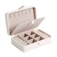 thumbnail image 1 of Girl's Jewelry Box Leather Double Layer Storage Case Bag, Multifunction, 1 of 8