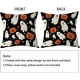 thumbnail image 4 of Halloween Pillow Covers 18x18 Fall Pumpkin Ghost Star Decorative Throw Pillow Covers Indoor Outdoor Cushion Cases for Home Sofa Couch Farmhouse Decorative, 4 of 6