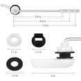 thumbnail image 2 of White Toilet Tank Flush Lever Handle with Nut Lock,Universal Toilet Handle Replacement Kit for Most Toilets,White Finish Handle and Aluminum Lever(Front Mount ), 2 of 7