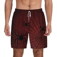 thumbnail image 2 of Picia Spiders On A Web pattern Mens Swim Trunks with Compression Liner Stretch Beach Shorts Quick Dry with Zipper Pockets No-Chafing Board Shorts-XX-Large, 2 of 9