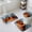 Multicolor, variant on Blue Burnt Orange Bath Mat 3 Piece Bathroom Rug Set, Modern Oil Painting Geometric Abstract Non Slip Bath Rug Contour Mat and Toilet Lid Cover, Absorbent Shower Mats Soft Bath Rugs and Mats Sets