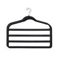 thumbnail image 3 of Flocked Pants Hanger (Black 5pcs), 3 of 14