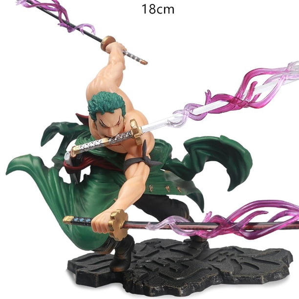 Personaje de Anime de una pieza, estatua de Roronoa Zoro, edición de batalla, colección de modelos de acción de PVC, muñeco acrobático genial, regalo para niños xuanjing unisex
