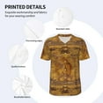 thumbnail image 5 of Fotbe Vintage Map Baseball Jersey Shirt for Men and Women, Casual Short Sleeves Button Down T-Shirt-X-Large, 5 of 9