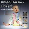 thumbnail image 3 of Luz de noche de conejo para bebés y niños pequeños, lámpara de noche táctil de silicona con 8 LED de colores, recargable por USB con control remoto y temporizador, regalo para niña., 3 of 5