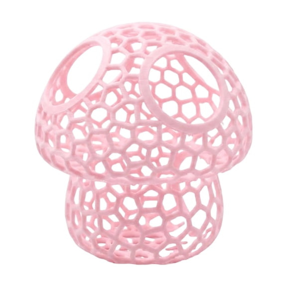 Aquarium Decorations, Fish Tank Accessories Decorations, Betta Fish Tank Supplies, Pink 3.5X3.5In Mushroom Cave, Hollow Honeycomb Lattice Design, Rest Hideout for Small Betta