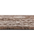 thumbnail image 4 of Rugs.com Outdoor Aztec Collection Rug – 5 Ft Round Brown Flatweave Rug Perfect For Kitchens, Dining Rooms, 4 of 8