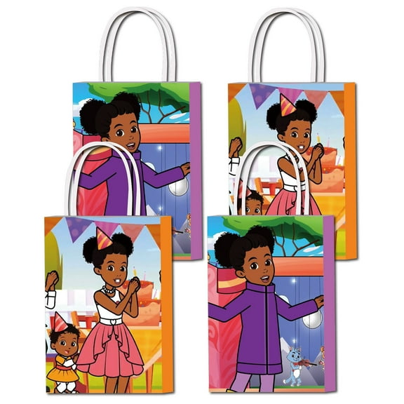 16 Pcs For Gracie Corner-Themed Party Favor Bags – Candy Gift Bags with Handles for Birthday Decorations and Celebrations