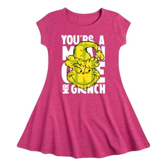 pink grinch dress Dr. Seuss Cindy Lou Who Cosplay Costume The Grinch Pink Dress Christmas  Party Suit