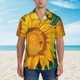 thumbnail image 2 of Fotbe Vibrant Sunflower Painting Camisa Hawaiana para Hombre Unisex – Camisa Casual de Verano con Botones de Manga Corta de Algodón y Lino,Medium, 2 of 7