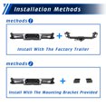 thumbnail image 5 of Rear Bumper Compatible with Ford F150 2006-2014,Heavy Duty Steel Rear Bumper With Sensor Holes,D-Rings,Built-In Non-Slip Steps,Style 1, 5 of 10