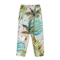 thumbnail image 5 of Kll Womens Watercolor Palm Tree Print Pajama Pants Soft Pajama Bottoms For Women Cozy Lounge Pants, 5 of 9