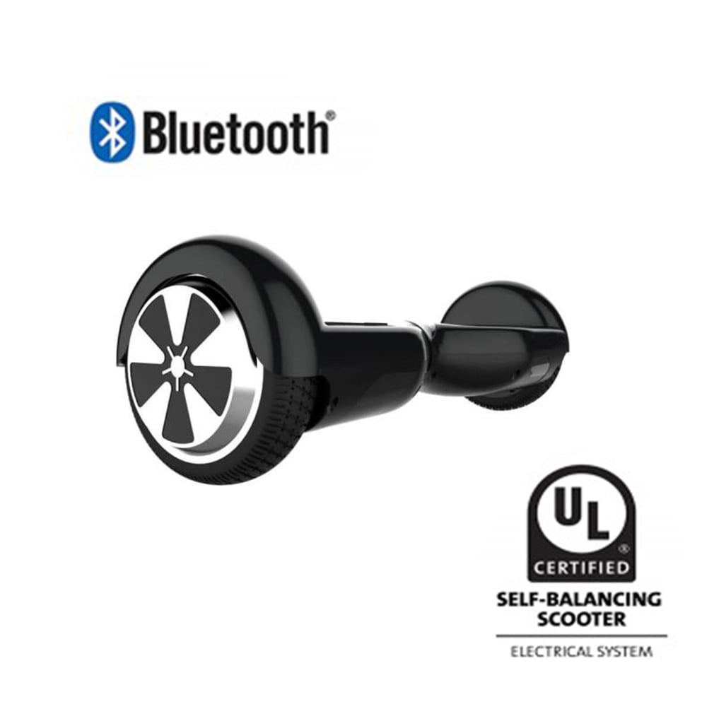 6.5 Smart Balance Wheel Hoverboard with Bluetooth Speaker FrontLights and Carrying Bag UL2272 Certified Black Color Walmart