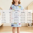 thumbnail image 3 of akafmk Girls Dresses Knit Short Sleeve T-Shirt Dress Cute Thin Breathable Sleepwear Loungewear Casual Summer House Dresses, 3-13 Years, 3 of 6