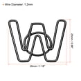 thumbnail image 2 of Uxcell Paper Clip Coated Letter W Shape Alphabet Clips Bookmarks Black for Organize Office Home, Pack of 100, 2 of 6