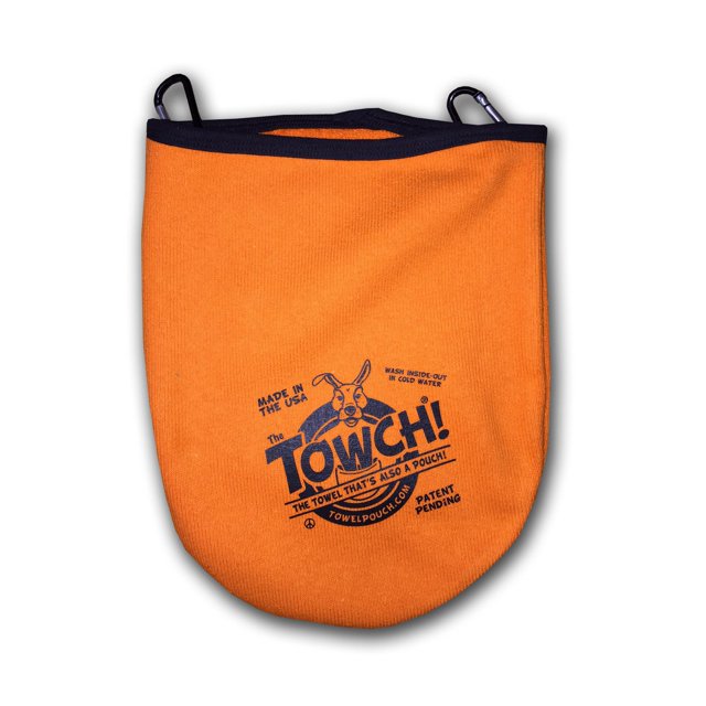 Towch Disc Golf Towel Pouch - 3 To 5 Disc Bag - Choice Of 11 Colors - (Optical Orange)