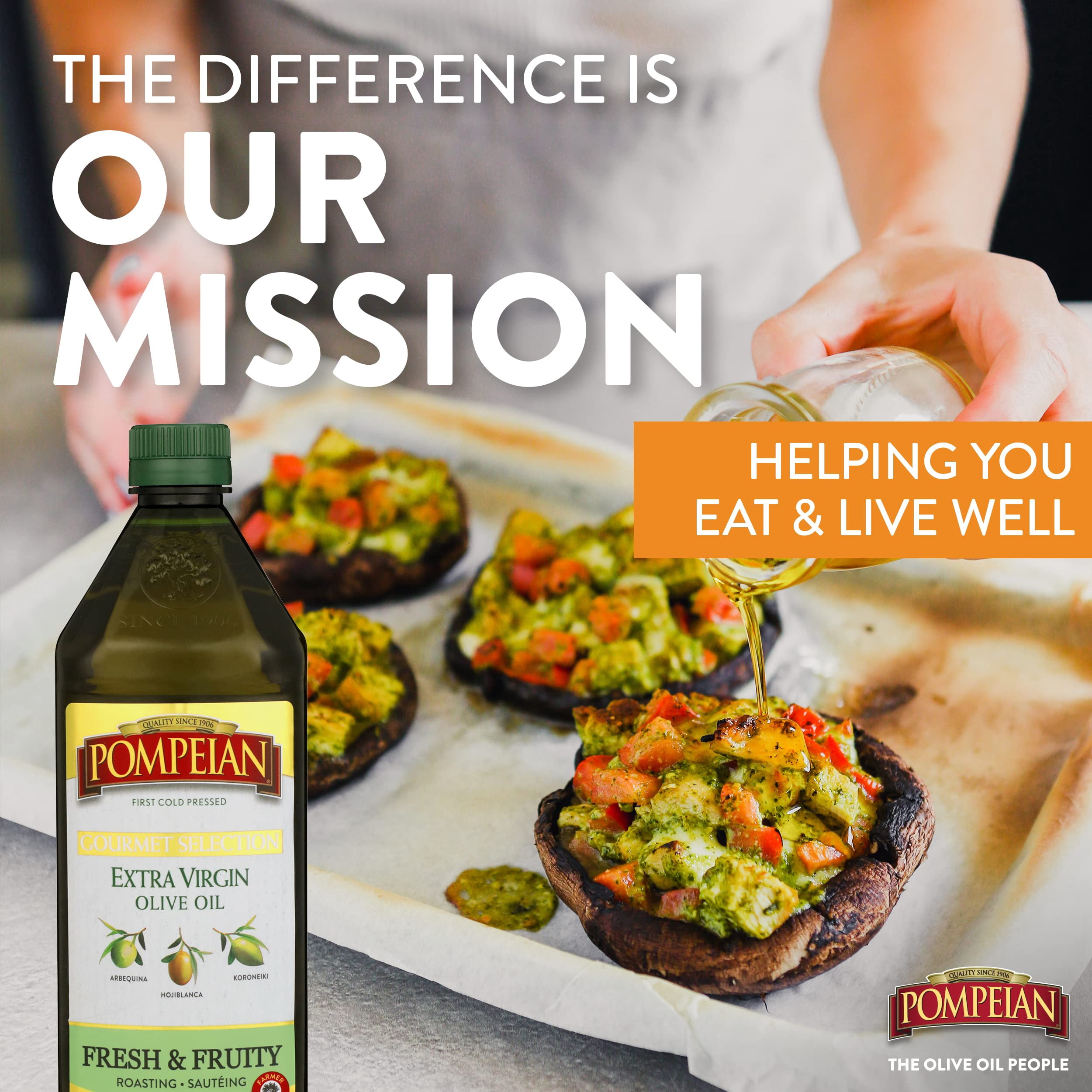 Pompeian Gourmet Selection Extra Virgin Olive Oil (Pack of 32)