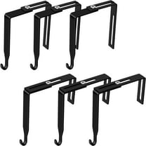 6 Pack Adjustable Cubicle Hangers Black Metal Cubicle Coat Hook Universal Partition Hanger Door Mirror Hanger Adjusted to Fit Panels with 1 3/8 to 3 1/2 Inch Thickness for Office Whiteboard