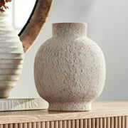 Kensington Hill Gavora 9 3/4" High White with Rust Antique Decorative Vase
