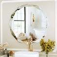thumbnail image 2 of Antok 20 Inch Circle Beveled Edge Frameless Bathroom Vanity Mirror, Wall Mount Mirror for Bathroom, Round Decorative Mirror, HD Silver, 2 of 6