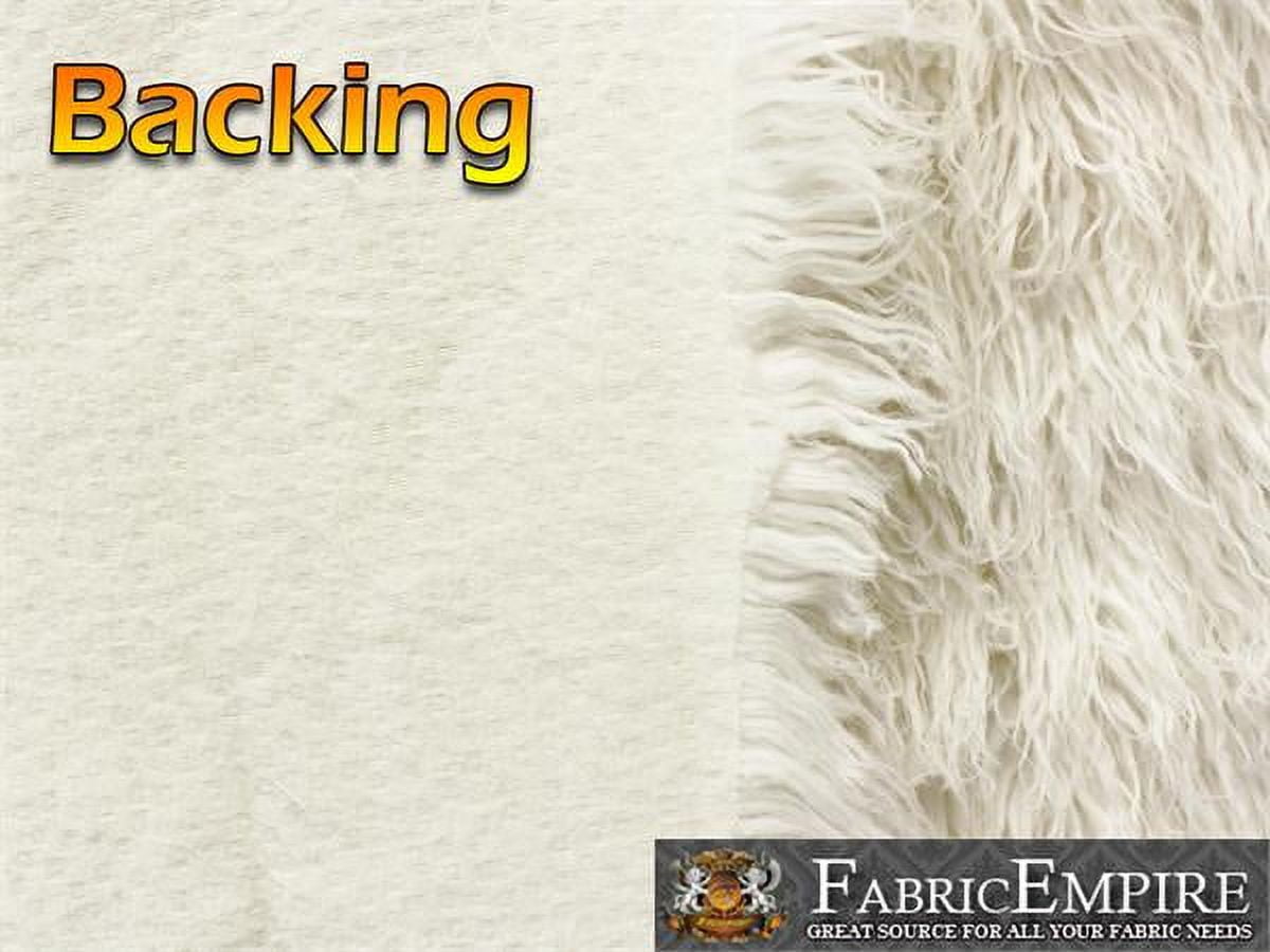 Faux Fur Long Pile Curly Fabric ALPACA WHITE / 60" Wide / Sold by the Yard