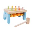 thumbnail image 2 of Juego de martillar de madera con 8 clavijas, juguete colorido y didáctico para niños que fomenta la coordinación mano-ojo., 2 of 9