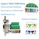 thumbnail image 5 of 2X Adaptador de Terminal de Tornillo de Montaje en Panel RJ45, Conector de Montaje en Panel RJ45/8P8C, Terminal Sin Soldadura Hembra RJ45 Tipo D, 5 of 8