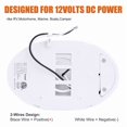 thumbnail image 6 of Facon LED Pancake Dome Light Puck Light Cabinet Light On&Off Switch, 12V DC RV Interior Light for RV Motorhomes Camper Caravan Trailer Boat, 6 of 7