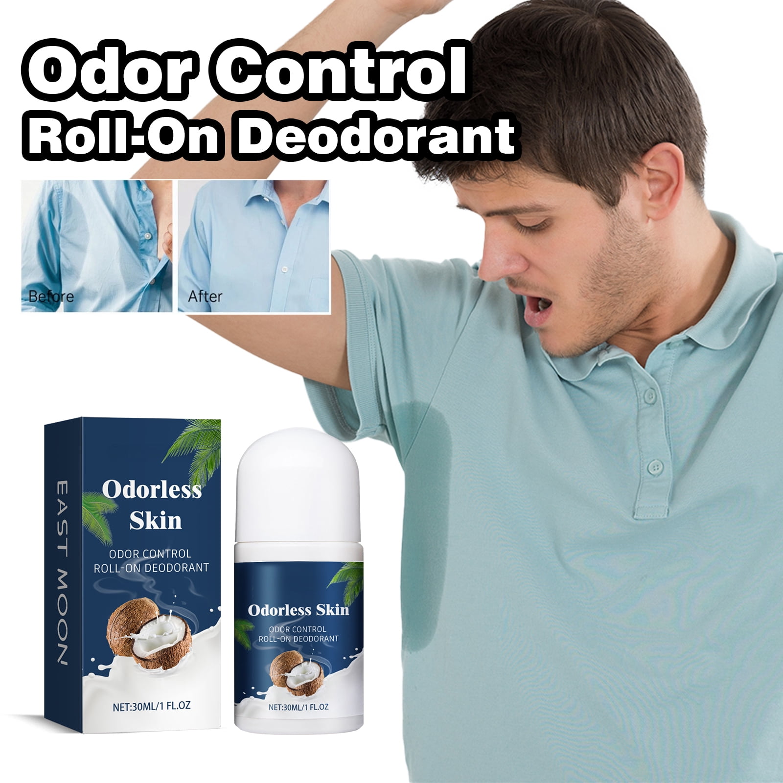Alvantor Coconut Vanilla Antiperspirant Deodorant - Alcohol Free, Long-Lasting Sweat Control