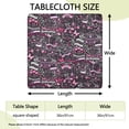 thumbnail image 2 of Pink Breast Cancer and Love Square Fitted Tablecloth with Elastic Edge,Square Table Cover,Washable Elastic Table Cover for Home Kitchen Party Decor 36"x36", 2 of 6