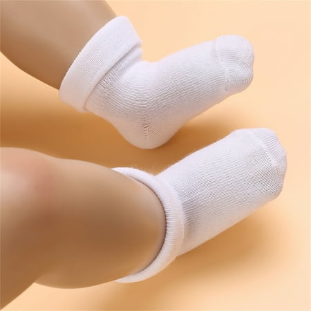 

Baby Socks Toddler Solid Color/ Lace Trim Stocking Short Tube Socks