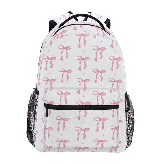 ALAZA Watercolor Pink Bow Pattern Kids School Backpack Elementary Student Bookbag for Girls Boys Laptop Bags Travel Daypack