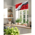 thumbnail image 6 of Red White Black Window Valance Curtain Abstract Art Rod Pocket Short Curtain for Living Room, Bedroom & Kitchen Window Decor 42x12in, 6 of 8