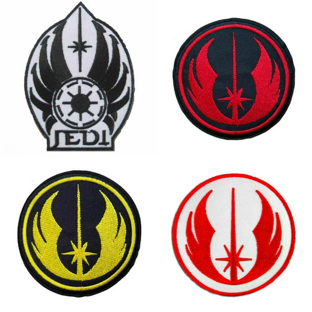 Superheroes Star Wars Jedi Logo (Assorted 4-Pack) Embroidered Iron/Sew ...
