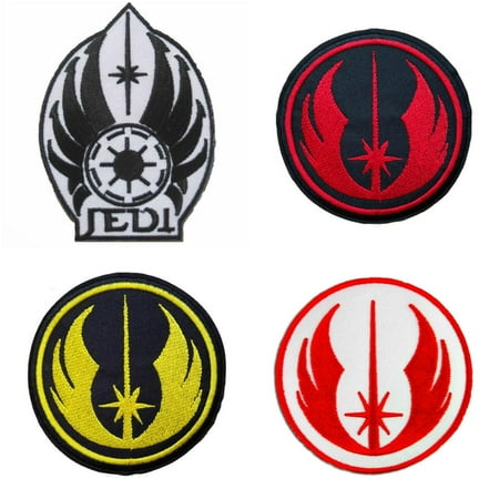 superheroes star wars jedi logo assorted 4 pack embroidered iron