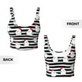 thumbnail image 5 of Xecao Cute Chicken for Sports Bra with Removable Pads, Crop Tank Top Design, Women's Longline Sports Bra - Non-Wired - Small, 5 of 9