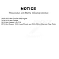 thumbnail image 2 of CMX Rear Disc Brake Rotors Pair for Car Mini Cooper K8-100946, 2 of 8
