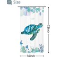 thumbnail image 4 of Sea Turtle Stall Shower Curtain 36Wx72H Inch Small Walkin Teal Blue Under The Sea Animal Beach Ocean Themed Nautical Coastal Fabric Waterproof Polyest, 4 of 4
