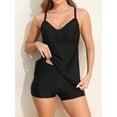 thumbnail image 5 of Charmo V Neck Tankini Swimsuit for Womens Flowy Two Piece Bath Suit with Boyshorts, 5 of 6
