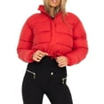 thumbnail image 1 of Veste Courte pour Femmes Manches Longues Manteaux d'Hiver Chauds Légers Rembourrés Courts, 1 of 5